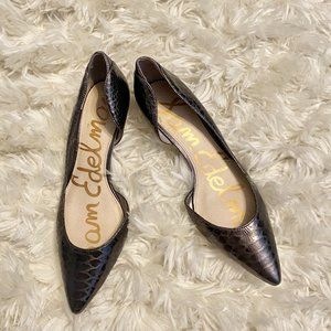 Sam Edelman gunmetal kitten heel